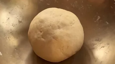 High-protein matar soya paratha served with yoghurt and pickle 3